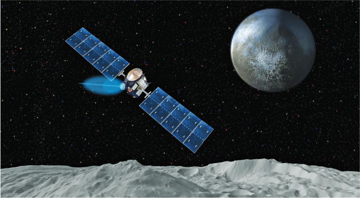 NASA MAVEN at Mars, studying atmospheric escape.